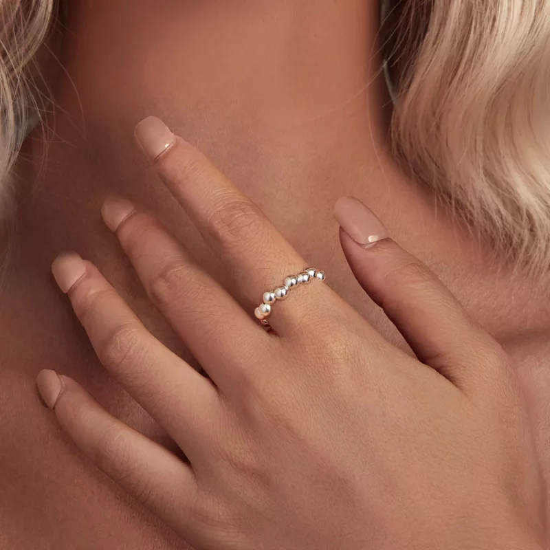 (afbeelding voor) Pandora Stijl Bubbel Ring - SCR962-E - Bekijken 4