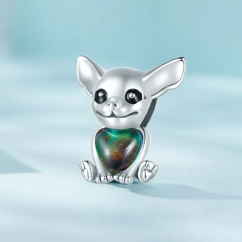 (afbeelding voor) Pandora-stijl Chihuahua-bedel - SCC2601 - Bekijken 3