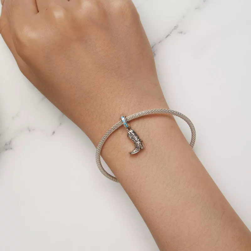 (afbeelding voor) Pandora Stijl Cowboy Leren Laarzen Hanger - SCC2566 - Bekijken 5