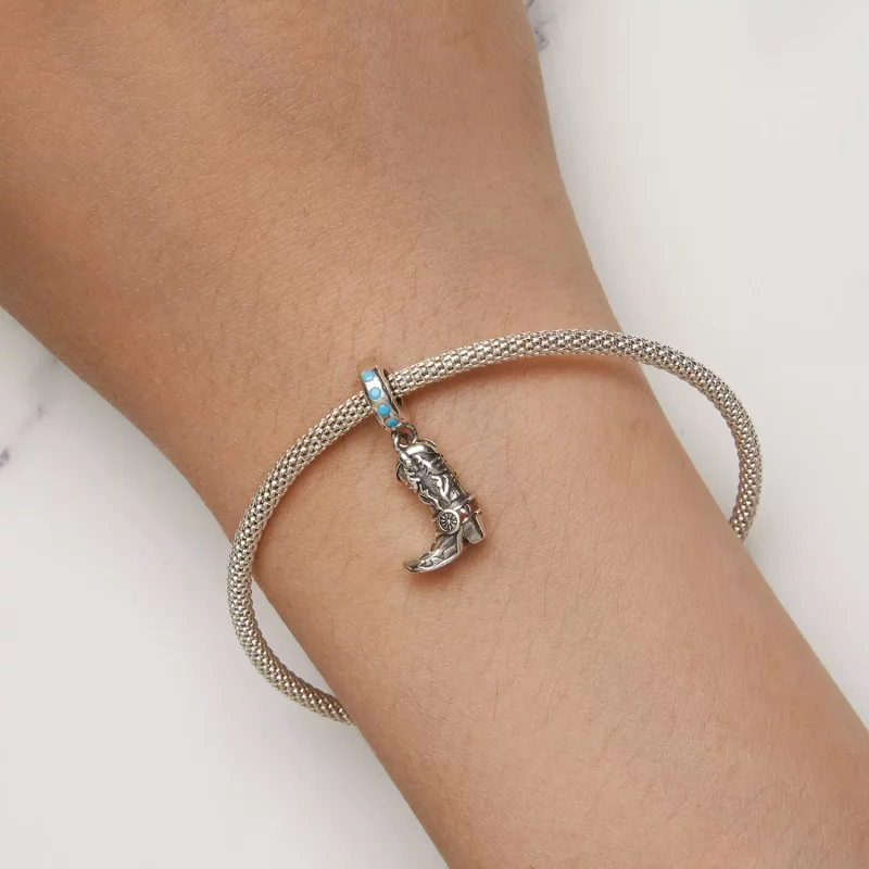 (afbeelding voor) Pandora Stijl Cowboy Leren Laarzen Hanger - SCC2566 - Bekijken 6