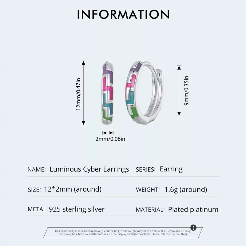 (afbeelding voor) Pandora Stijl Cyber Luminous Oorringen - SCE1645 - Bekijken 5