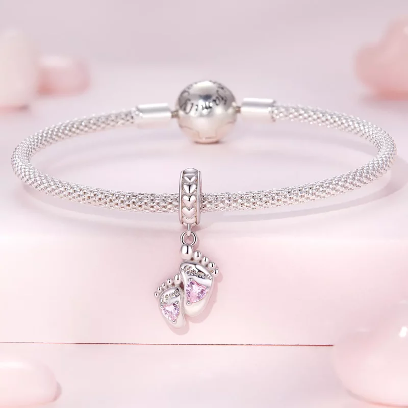 (afbeelding voor) Pandora Stijl De Voetstappen van Liefde Hanger - BSC825 - Bekijken 3