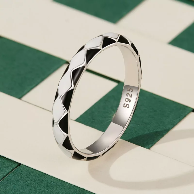 (afbeelding voor) Pandora Stijl Diamantpatroon Ring - SCR943 - Bekijken 2
