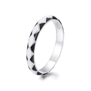 (afbeelding voor) Pandora Stijl Diamantpatroon Ring - SCR943