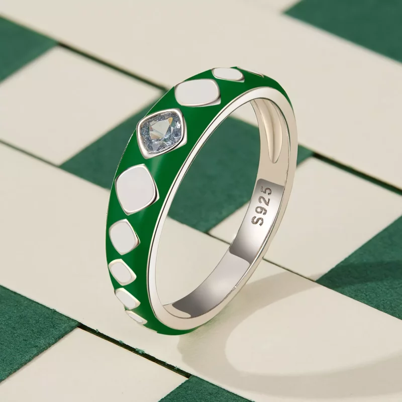 (afbeelding voor) Pandora-stijl diamantpatroonring - SCR942 - Bekijken 2