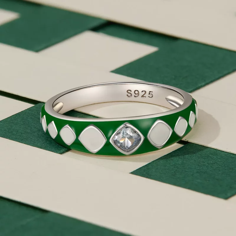 (afbeelding voor) Pandora-stijl diamantpatroonring - SCR942 - Bekijken 3