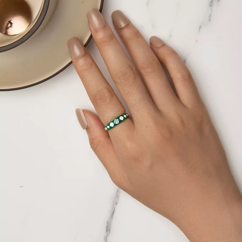 (afbeelding voor) Pandora-stijl diamantpatroonring - SCR942 - Bekijken 6