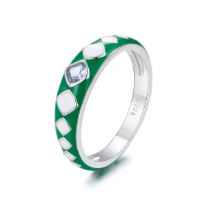 (afbeelding voor) Pandora-stijl diamantpatroonring - SCR942