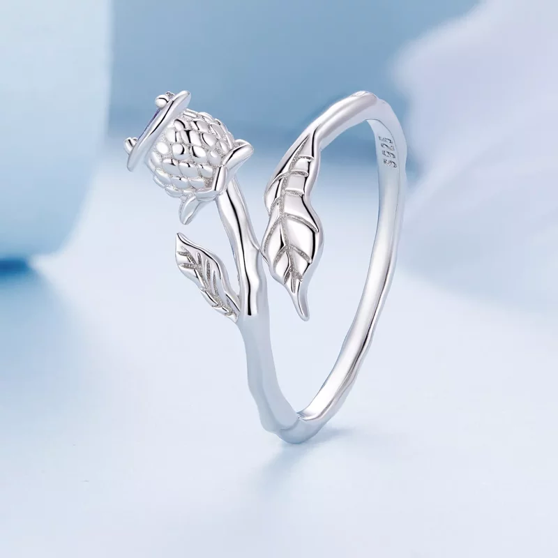 (afbeelding voor) Pandora Stijl Distel Open Ring - BSR397 - Bekijken 2