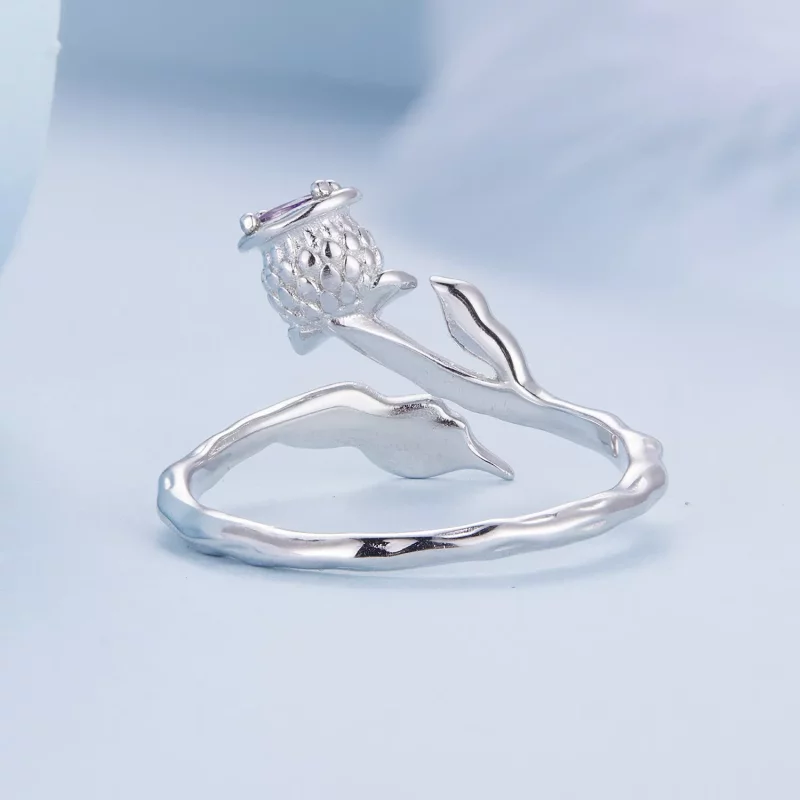 (afbeelding voor) Pandora Stijl Distel Open Ring - BSR397 - Bekijken 4