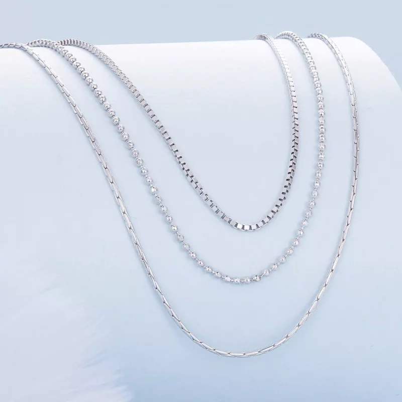 (afbeelding voor) Pandora-stijl Drielaagse Ketting - BSN333 - Bekijken 2