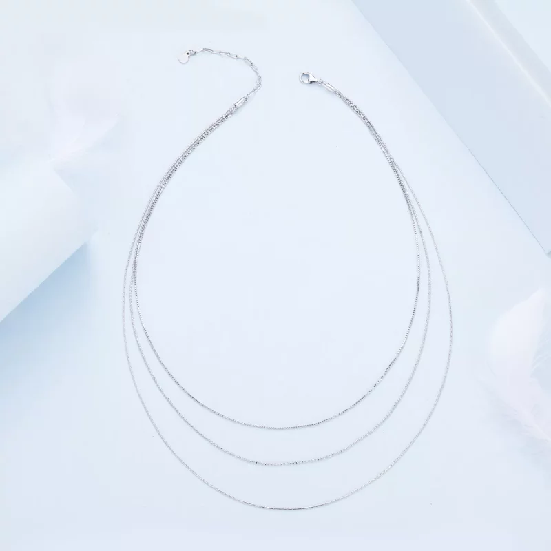 (afbeelding voor) Pandora-stijl Drielaagse Ketting - BSN333 - Bekijken 4
