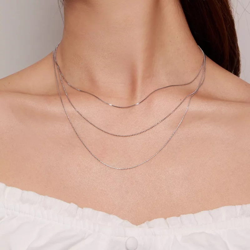 (afbeelding voor) Pandora-stijl Drielaagse Ketting - BSN333 - Bekijken 8