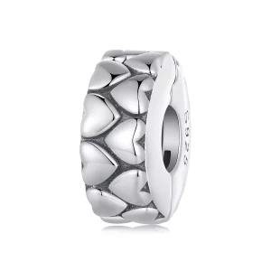 (afbeelding voor) Pandora Stijl Dubbele Harten Clip - SCC2637