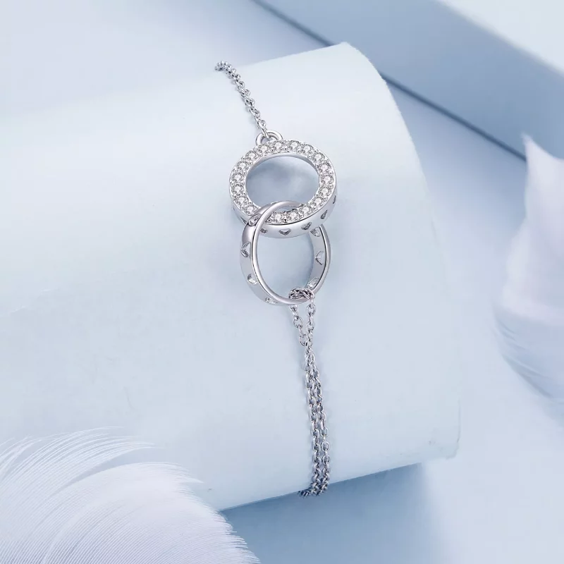 (afbeelding voor) Pandora Stijl Dubbele Ketting Armband - BSB151 - Bekijken 2