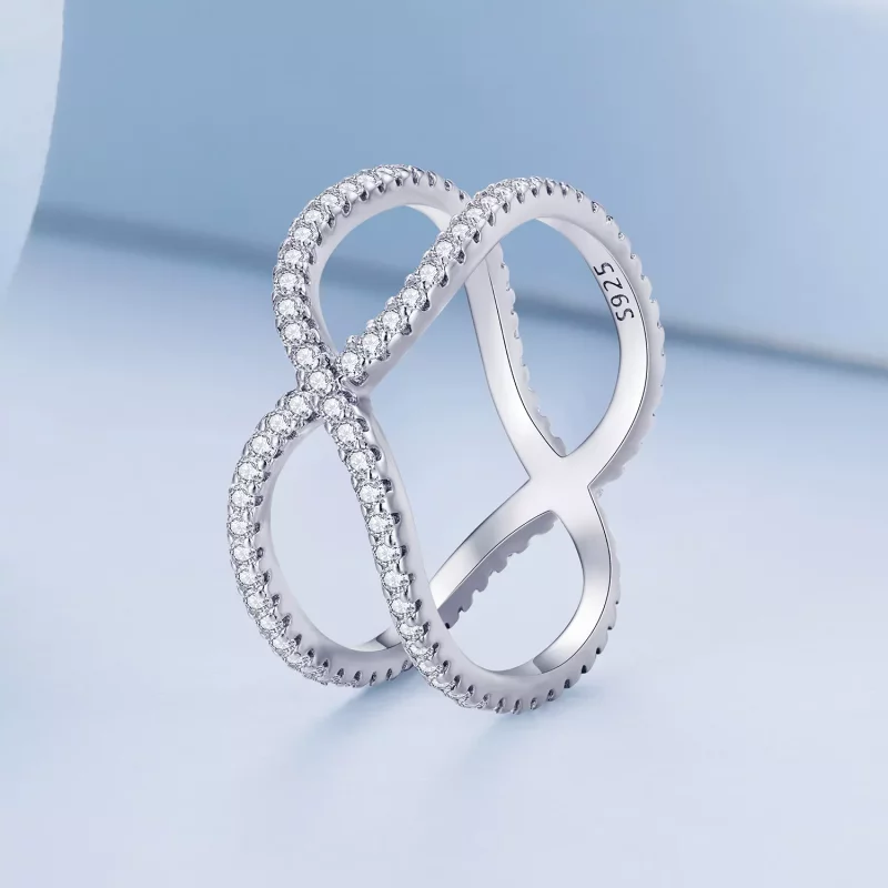 (afbeelding voor) Pandora Stijl Dubbele Laag Ring - BSR386 - Bekijken 2