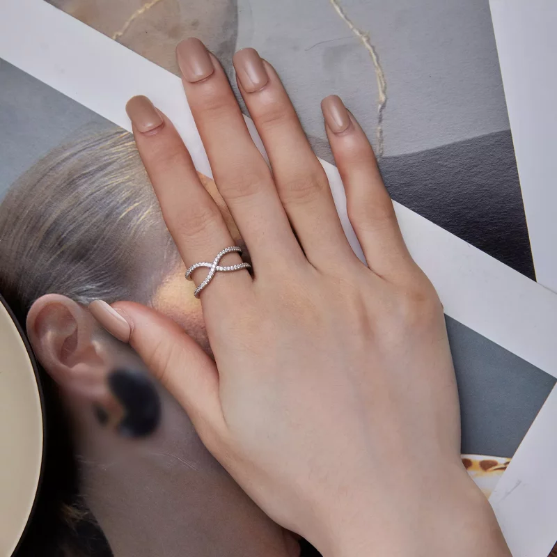 (afbeelding voor) Pandora Stijl Dubbele Laag Ring - BSR386 - Bekijken 5