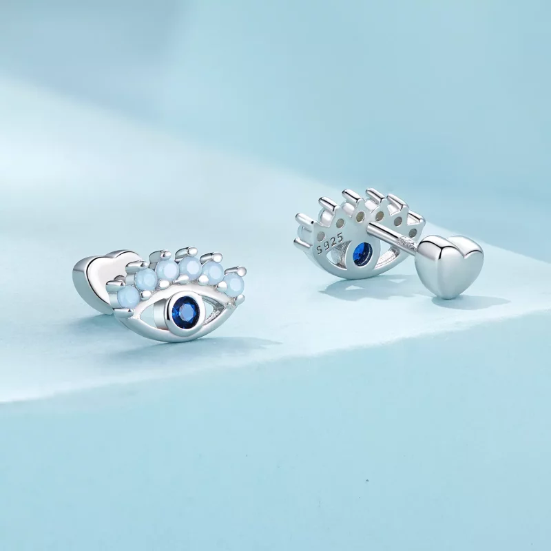 (afbeelding voor) Pandora-stijl Duivelogen Twee-Draag Studs Oorbellen - SCE1581 - Bekijken 2