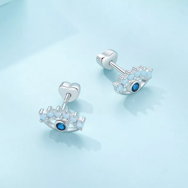 (afbeelding voor) Pandora-stijl Duivelogen Twee-Draag Studs Oorbellen - SCE1581 - Bekijken 4