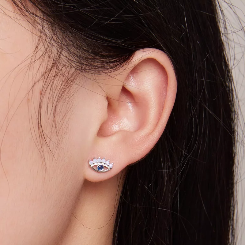 (afbeelding voor) Pandora-stijl Duivelogen Twee-Draag Studs Oorbellen - SCE1581 - Bekijken 5