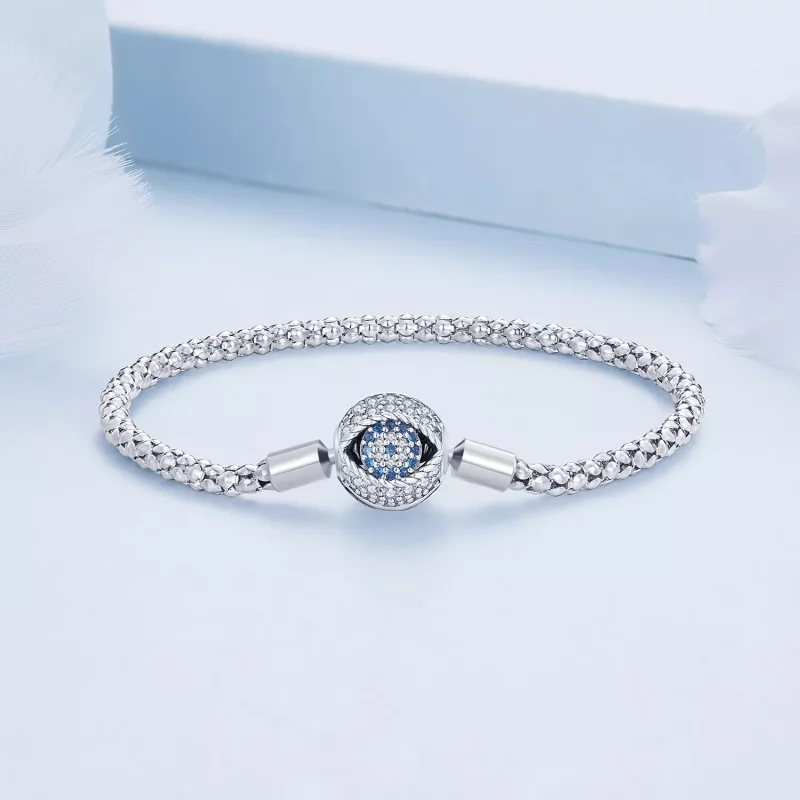 (afbeelding voor) Pandora Stijl Duivelsoog Kleine Bol Ketting Armband - BSB141 - Bekijken 3