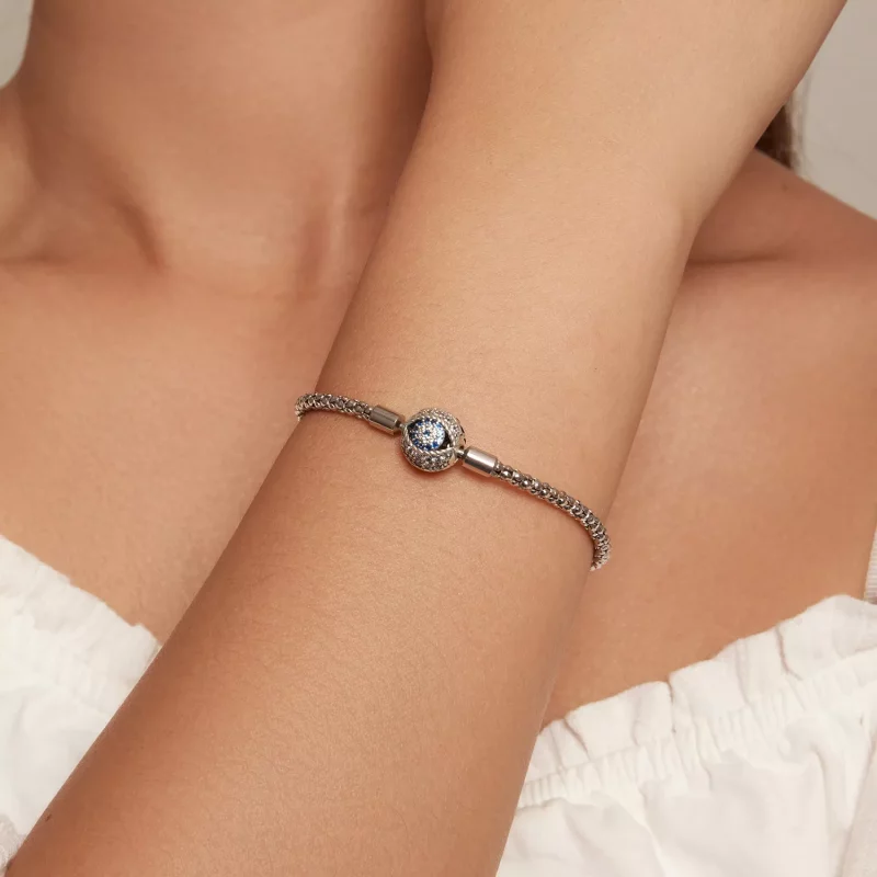 (afbeelding voor) Pandora Stijl Duivelsoog Kleine Bol Ketting Armband - BSB141 - Bekijken 4