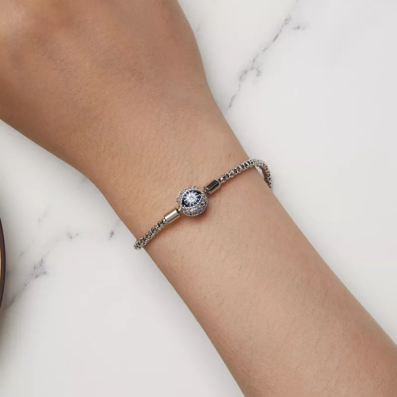 (afbeelding voor) Pandora Stijl Duivelsoog Kleine Bol Ketting Armband - BSB141 - Bekijken 5
