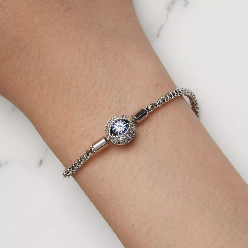(afbeelding voor) Pandora Stijl Duivelsoog Kleine Bol Ketting Armband - BSB141 - Bekijken 7