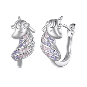 Pandora-stijl Eenhoorn Oorringen - BSE832 (afbeelding voor) Pandora-stijl Eenhoorn Oorringen - BSE832