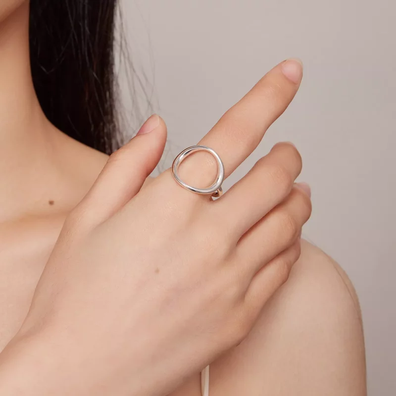 (afbeelding voor) Pandora Stijl Eenvoudige Samsara Open Ring - SCR919 - Bekijken 5
