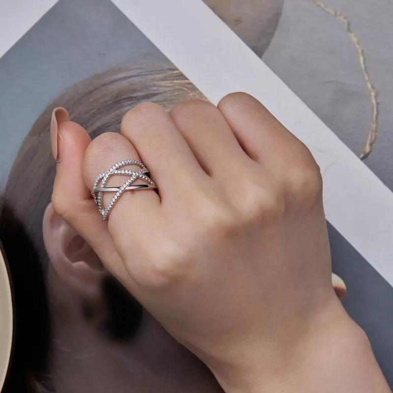 (afbeelding voor) Pandora-stijl eenvoudige Samsara Ring - BSR396 - Bekijken 6