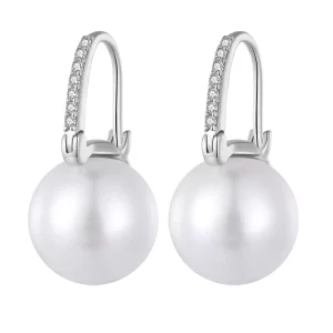 Pandora-stijl eenvoudige schelpkralen oorbellen - SCE1583 (afbeelding voor) Pandora-stijl eenvoudige schelpkralen oorbellen - SCE1583