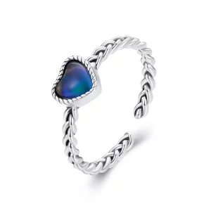 Pandora-stijl Eenvoudige Verdraaide Hartvormige Ring - SCR956 (afbeelding voor) Pandora-stijl Eenvoudige Verdraaide Hartvormige Ring - SCR956