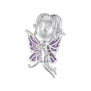(afbeelding voor) Pandora-stijl Elfenbedel met vlinder - SCC2544