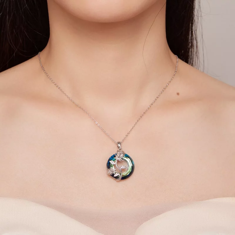 (afbeelding voor) Pandora Stijl Engel Ring Roze Ketting - BSN313 - Bekijken 6