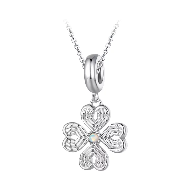 (afbeelding voor) Pandora-stijl Engelenvleugels Geluksklaver Dangle - SCC2484 - Bekijken 6