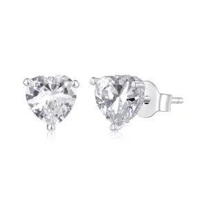 (afbeelding voor) Pandora-stijl Fonkelende Hart Studs Oorbellen - BSE853