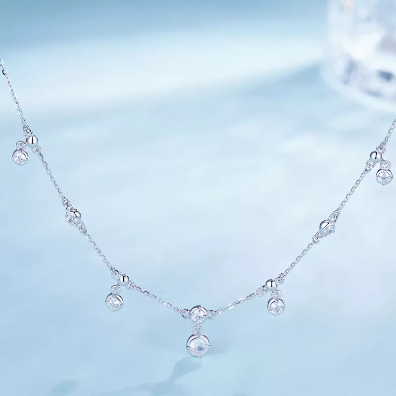 (afbeelding voor) Pandora-stijl fonkelende kwast choker - BSN360 - Bekijken 2