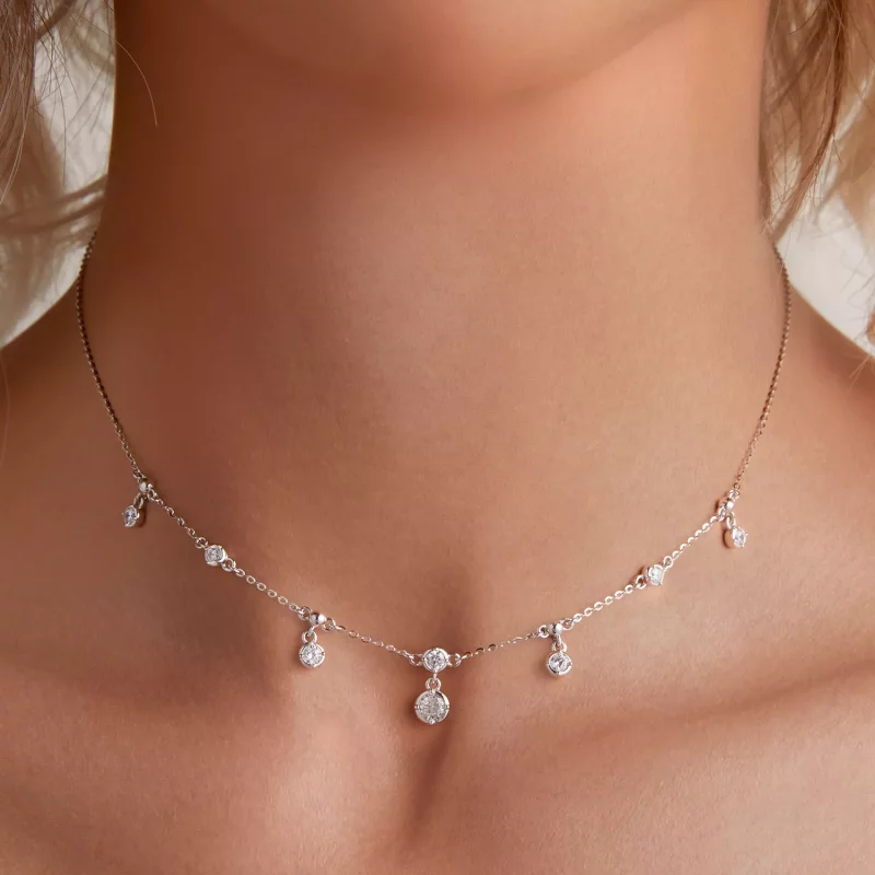 (afbeelding voor) Pandora-stijl fonkelende kwast choker - BSN360 - Bekijken 5