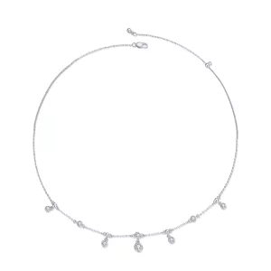 (afbeelding voor) Pandora-stijl fonkelende kwast choker - BSN360