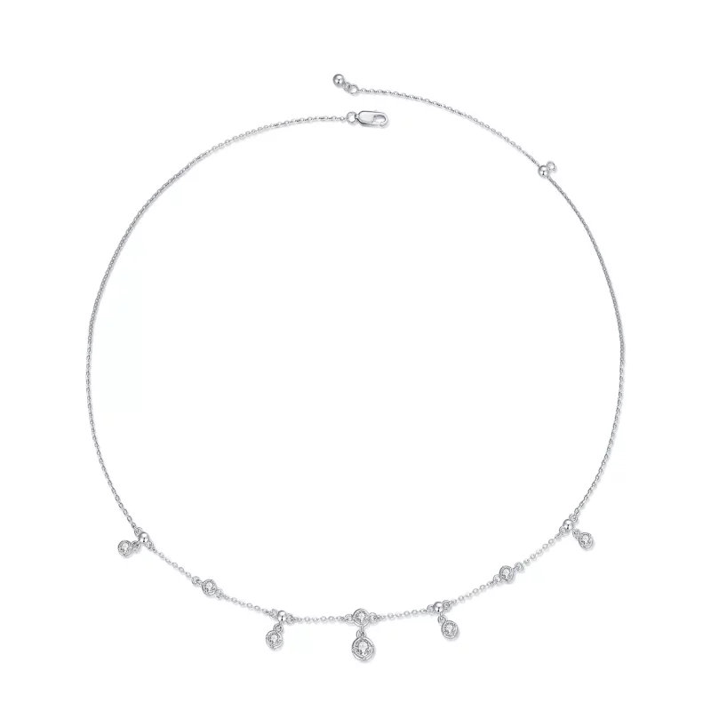 (afbeelding voor) Pandora-stijl fonkelende kwast choker - BSN360