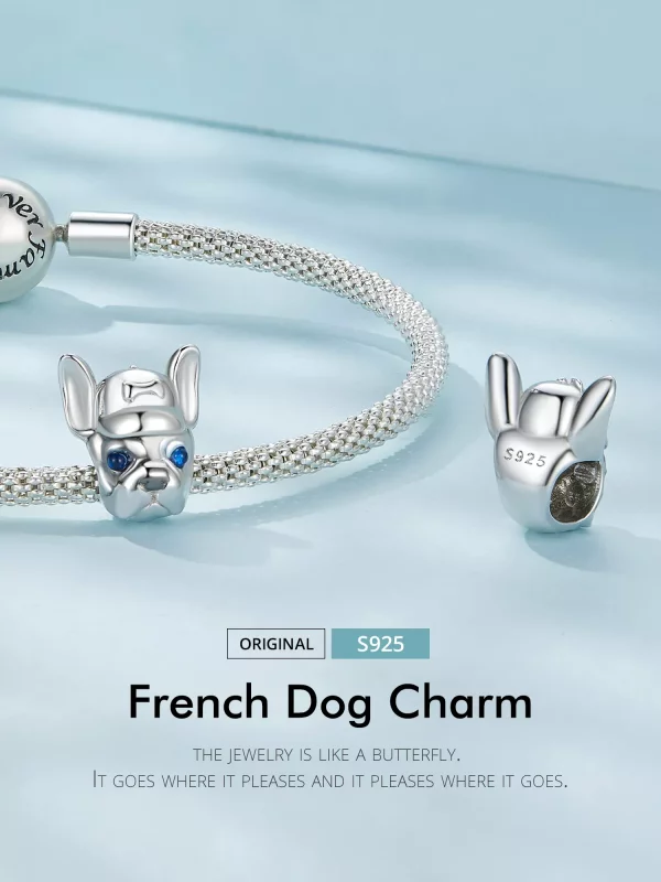 (afbeelding voor) Pandora stijl Franse Bulldog bedel - SCC2588 - Bekijken 2