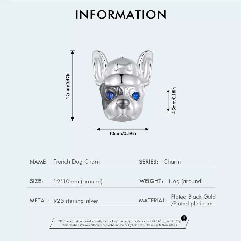 (afbeelding voor) Pandora stijl Franse Bulldog bedel - SCC2588 - Bekijken 4