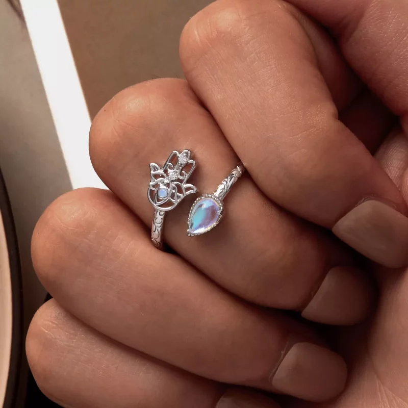 (afbeelding voor) Pandora Stijl Geluks Hand Ring - BSR486-E - Bekijken 6