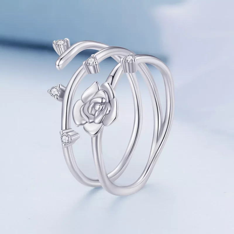 (afbeelding voor) Pandora Stijl Gepersonaliseerde Veelzijdige Rozenrank Ring - BSR404 - Bekijken 2