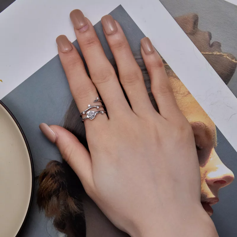 (afbeelding voor) Pandora Stijl Gepersonaliseerde Veelzijdige Rozenrank Ring - BSR404 - Bekijken 6