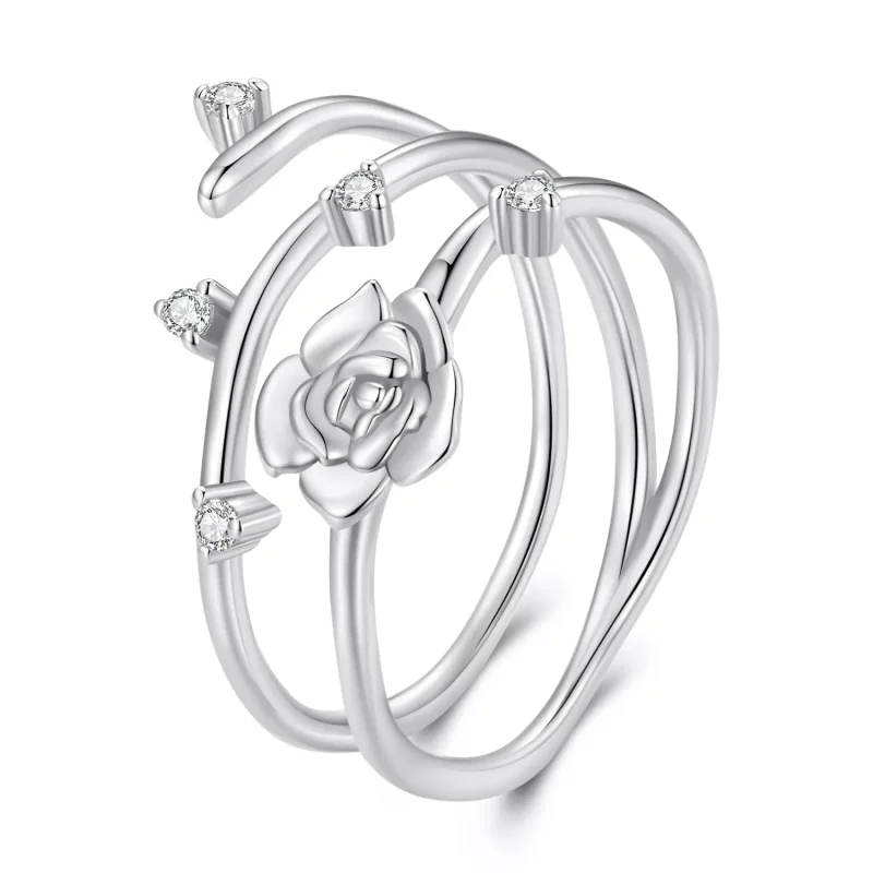 (afbeelding voor) Pandora Stijl Gepersonaliseerde Veelzijdige Rozenrank Ring - BSR404 - Bekijken 8