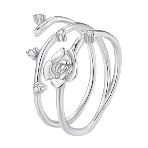 Pandora Stijl Gepersonaliseerde Veelzijdige Rozenrank Ring - BSR404 (afbeelding voor) Pandora Stijl Gepersonaliseerde Veelzijdige Rozenrank Ring - BSR404