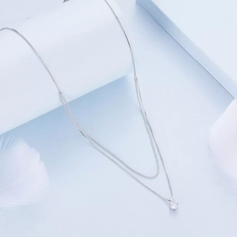 (afbeelding voor) Pandora stijl Glanzende Dubbele Laag Ketting - BSN358 - Bekijken 2