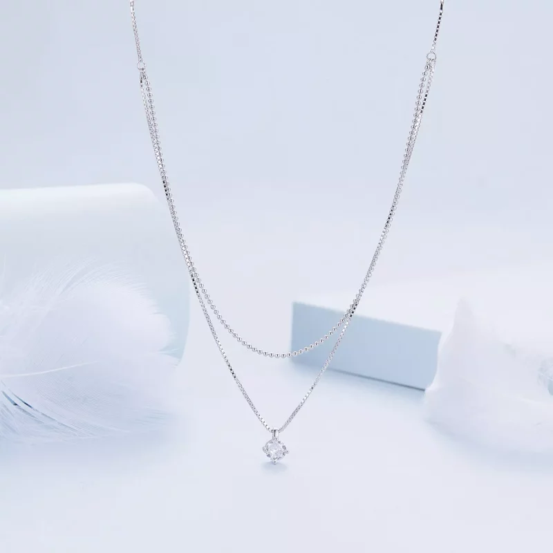 (afbeelding voor) Pandora stijl Glanzende Dubbele Laag Ketting - BSN358 - Bekijken 3